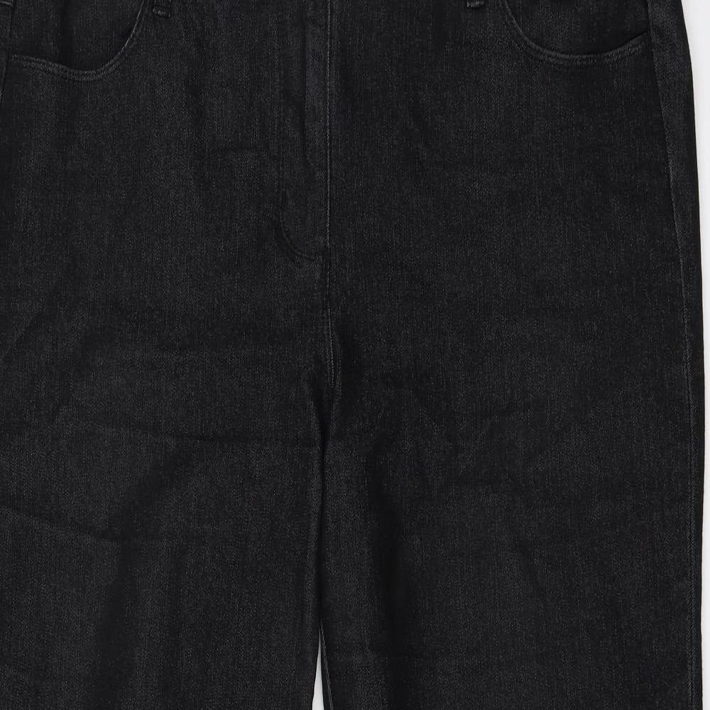 Preworn Womens Black   Straight Jeans Size 16 L25 in