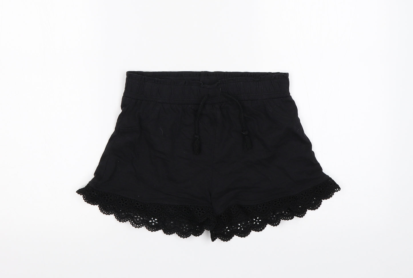 Primark Girls Black   Hot Pants Shorts Size 9-10 Years