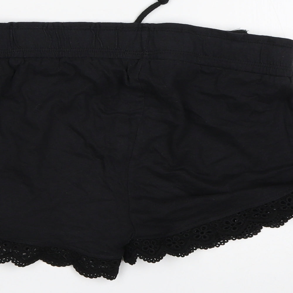 Primark Girls Black   Hot Pants Shorts Size 9-10 Years