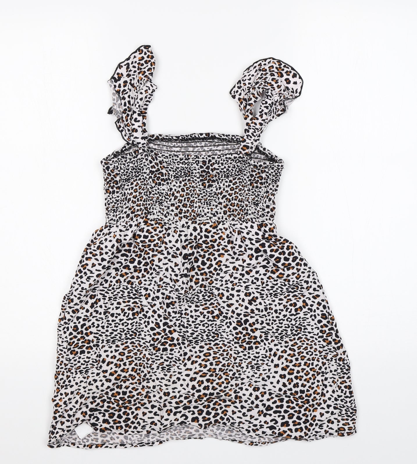 Primark Girls Multicoloured Animal Print  Basic T-Shirt Size 9-10 Years