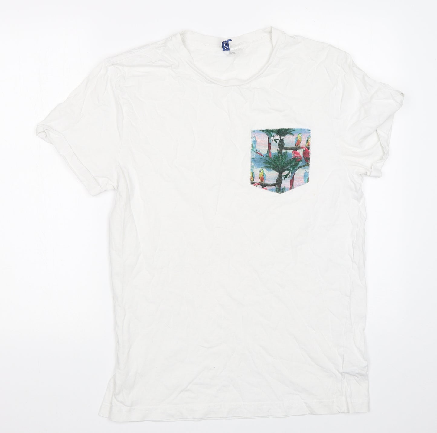 H&M Mens White    T-Shirt Size M