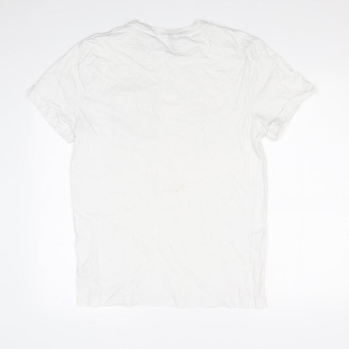 H&M Mens White    T-Shirt Size M
