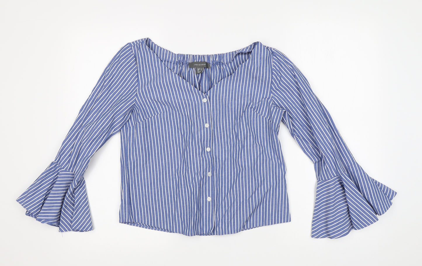 Primark Womens Multicoloured Striped  Basic Blouse Size 8
