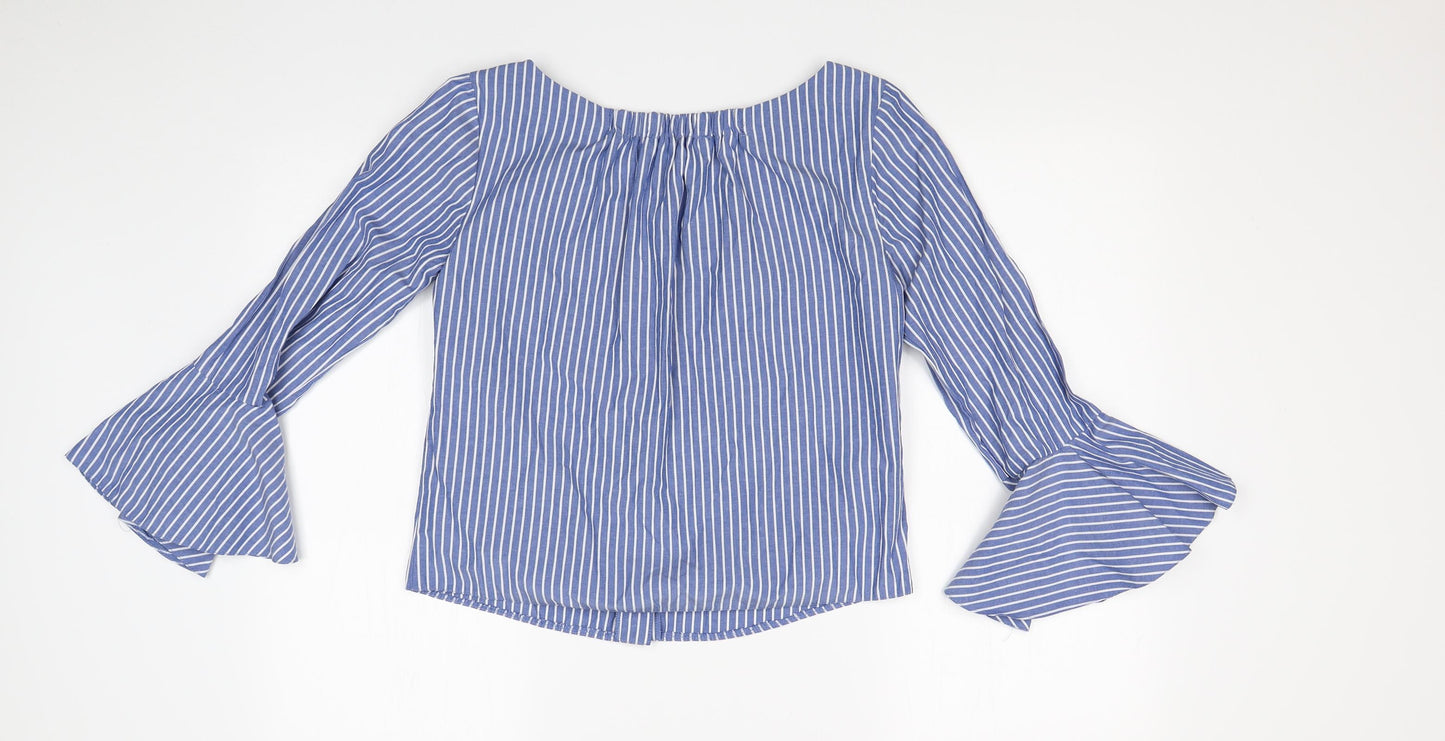 Primark Womens Multicoloured Striped  Basic Blouse Size 8