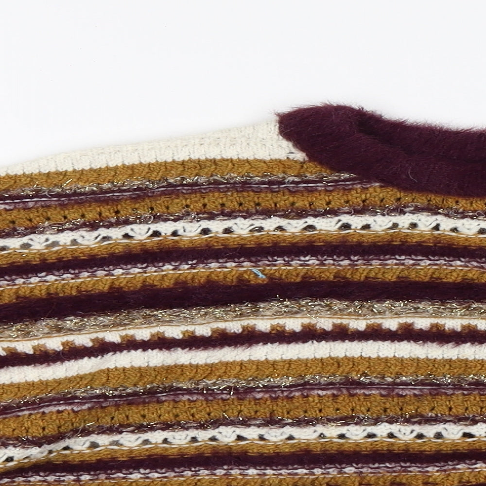 M&S Womens Multicoloured Striped  Pullover Jumper Size 14