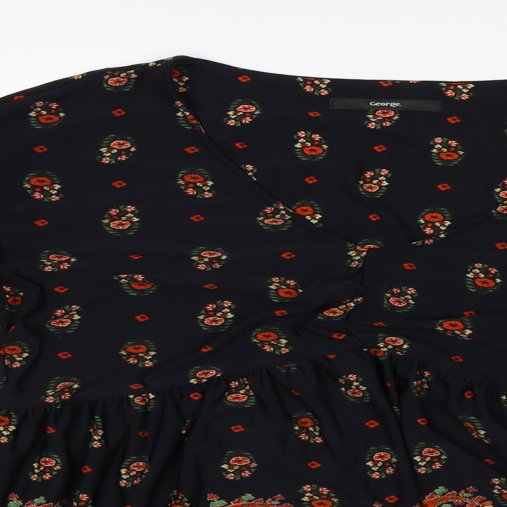 George Womens Multicoloured Paisley  Basic T-Shirt Size 10