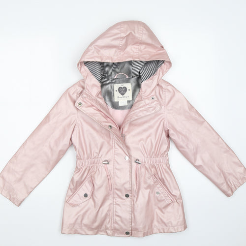 F&F Girls Pink   Overcoat Coat Size 7-8 Years