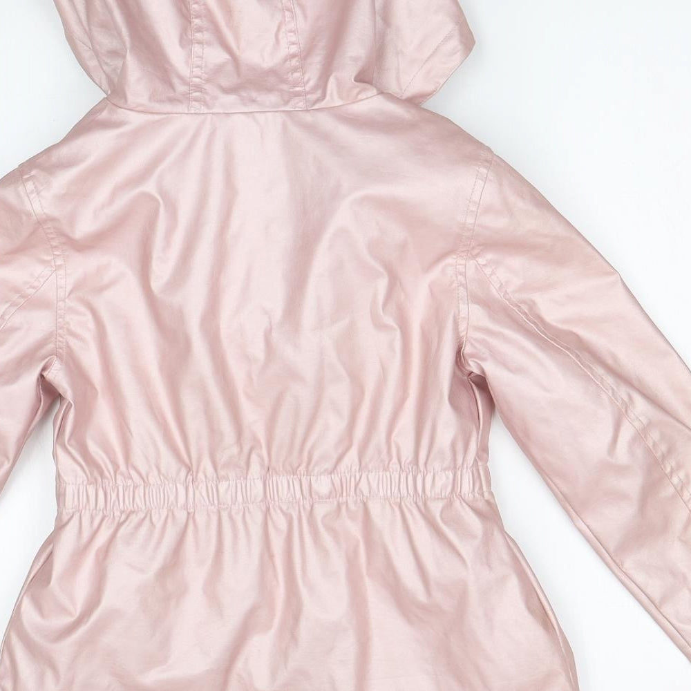 F&F Girls Pink   Overcoat Coat Size 7-8 Years