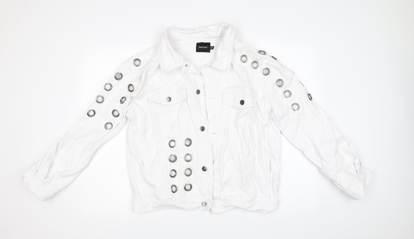 Boohoo Womens White   Jacket  Size 10