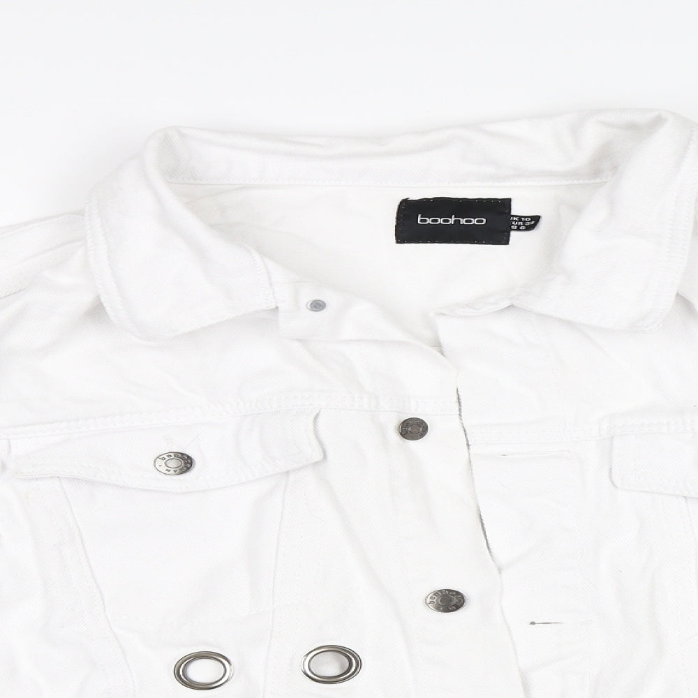 Boohoo Womens White   Jacket  Size 10