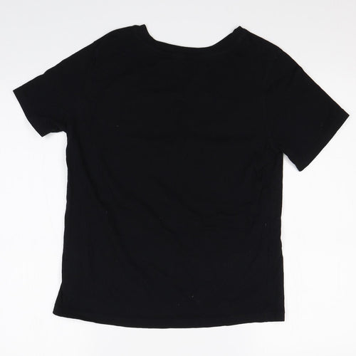 PULL & BEAR Womens Black   Basic T-Shirt Size S