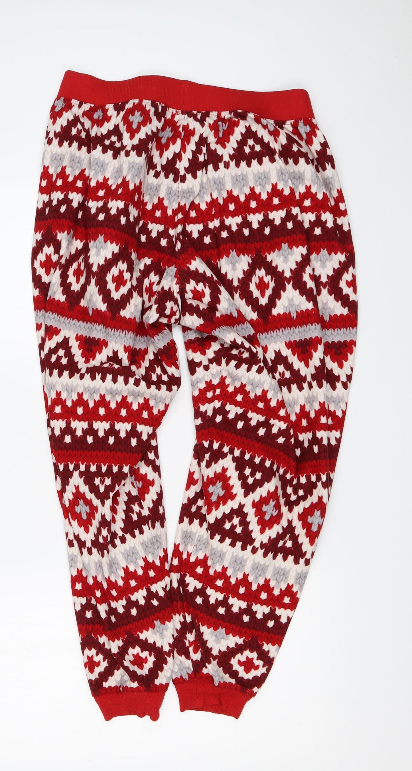 M&S Womens Multicoloured Fair Isle   Pyjama Pants Size 14