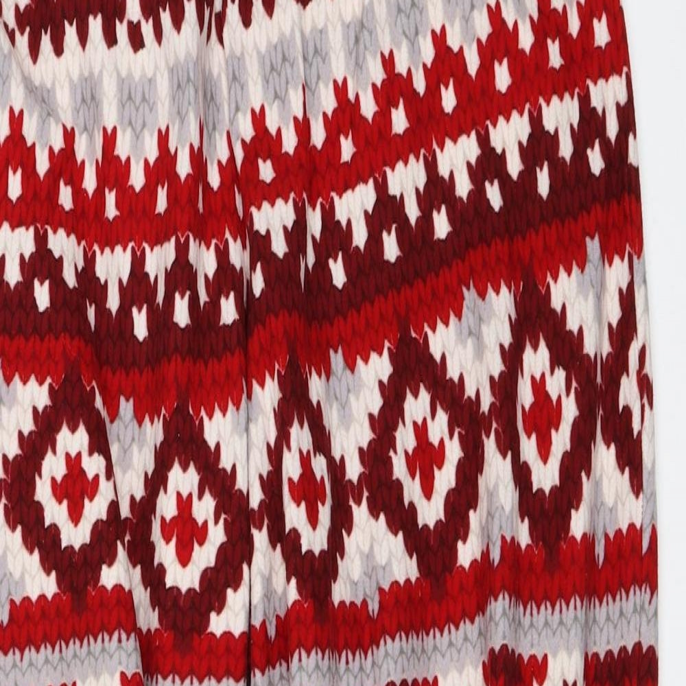 M&S Womens Multicoloured Fair Isle   Pyjama Pants Size 14