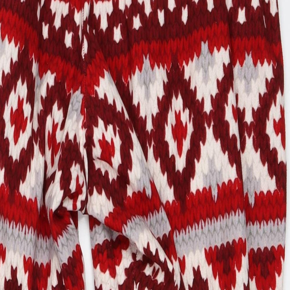 M&S Womens Multicoloured Fair Isle   Pyjama Pants Size 14