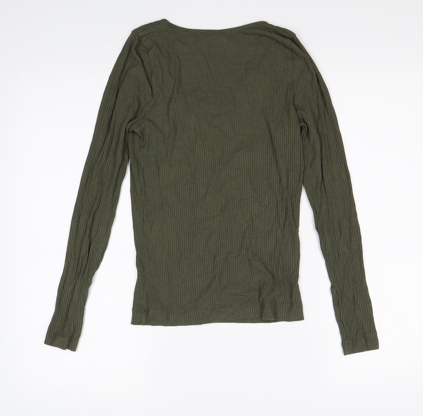 Miss Selfridge Womens Green   Basic T-Shirt Size 10