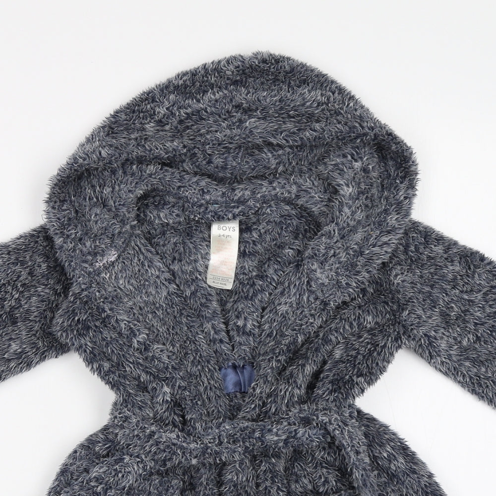 BOYS Boys Blue Solid   Robe Size 3-4 Years