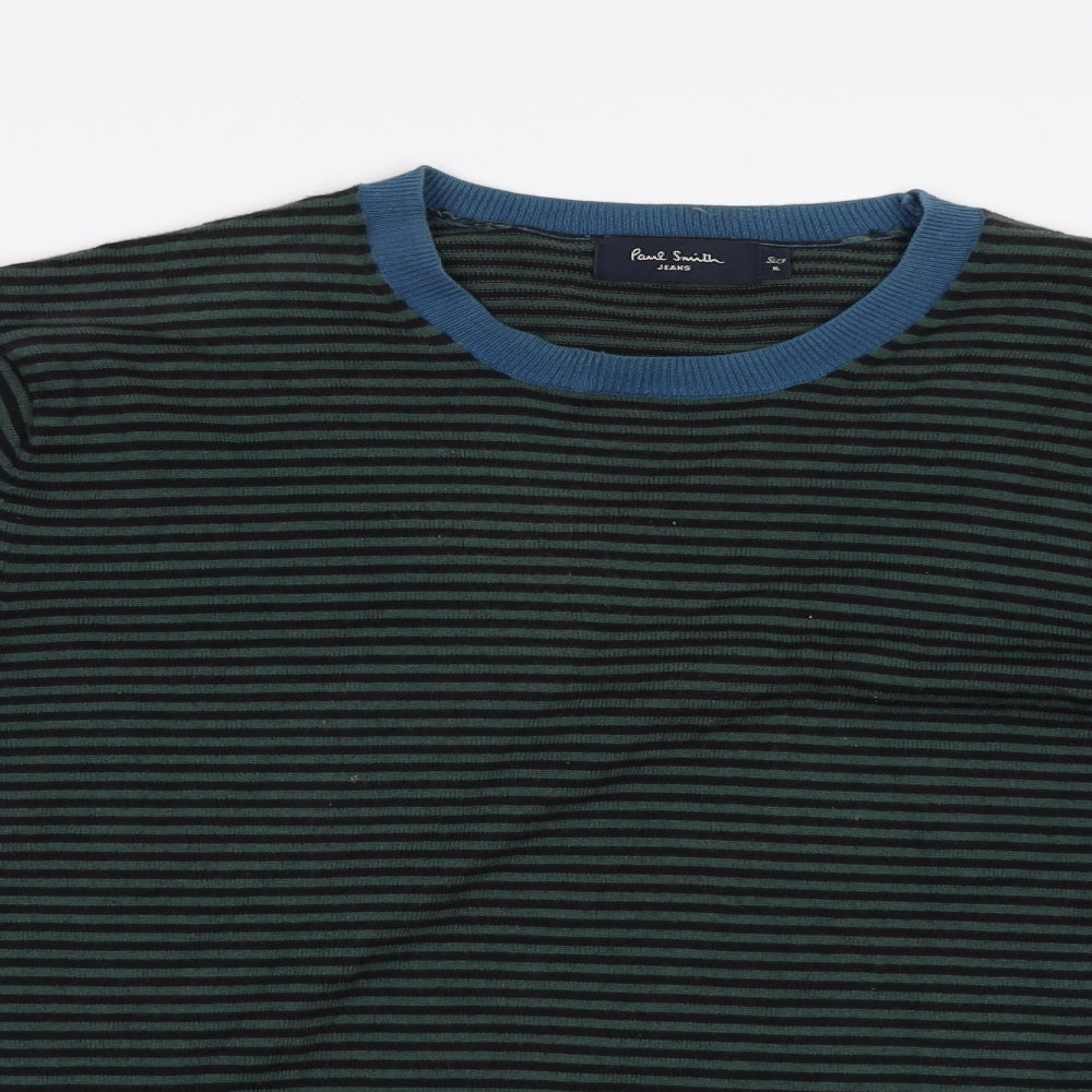 Paul Smith Mens Multicoloured Striped   T-Shirt Size XL