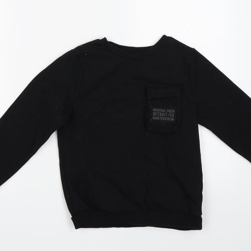 Primark Boys Black   Pullover Sweatshirt Size 7-8 Years