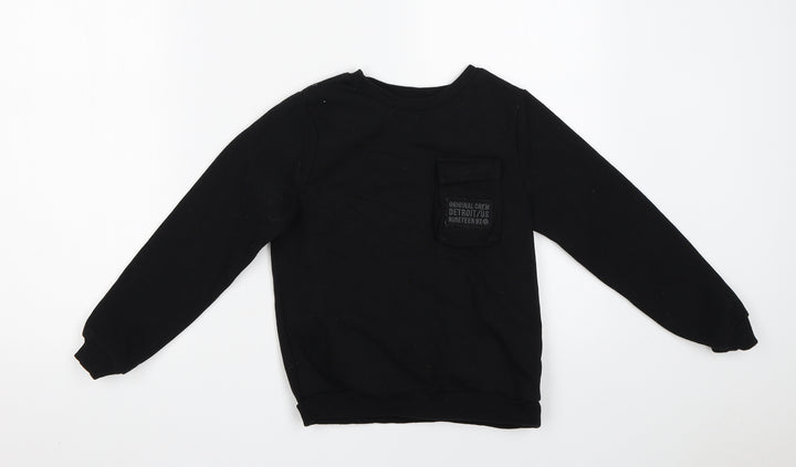 Primark Boys Black   Pullover Sweatshirt Size 7-8 Years