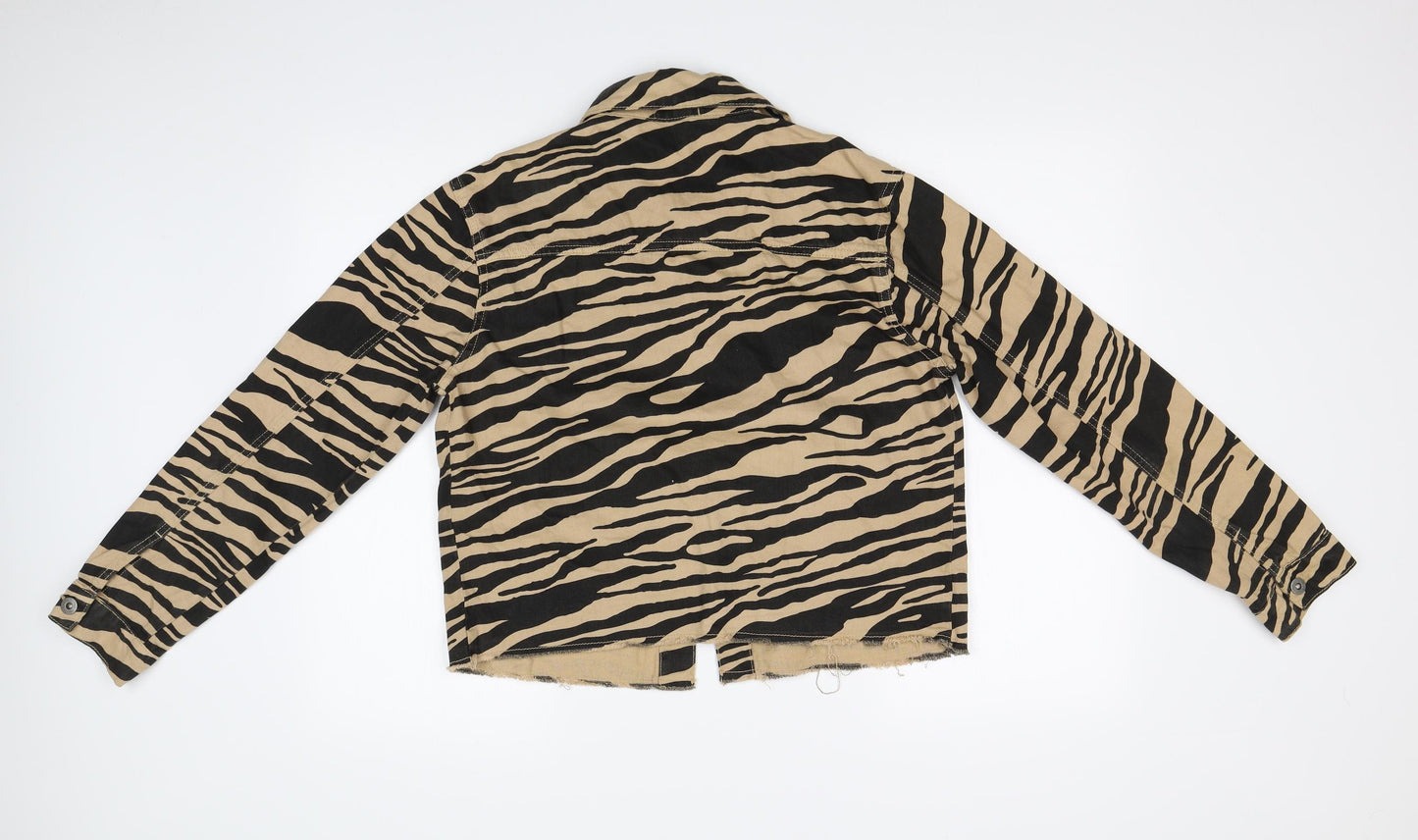 Boohoo Womens Multicoloured Animal Print  Jacket  Size 10