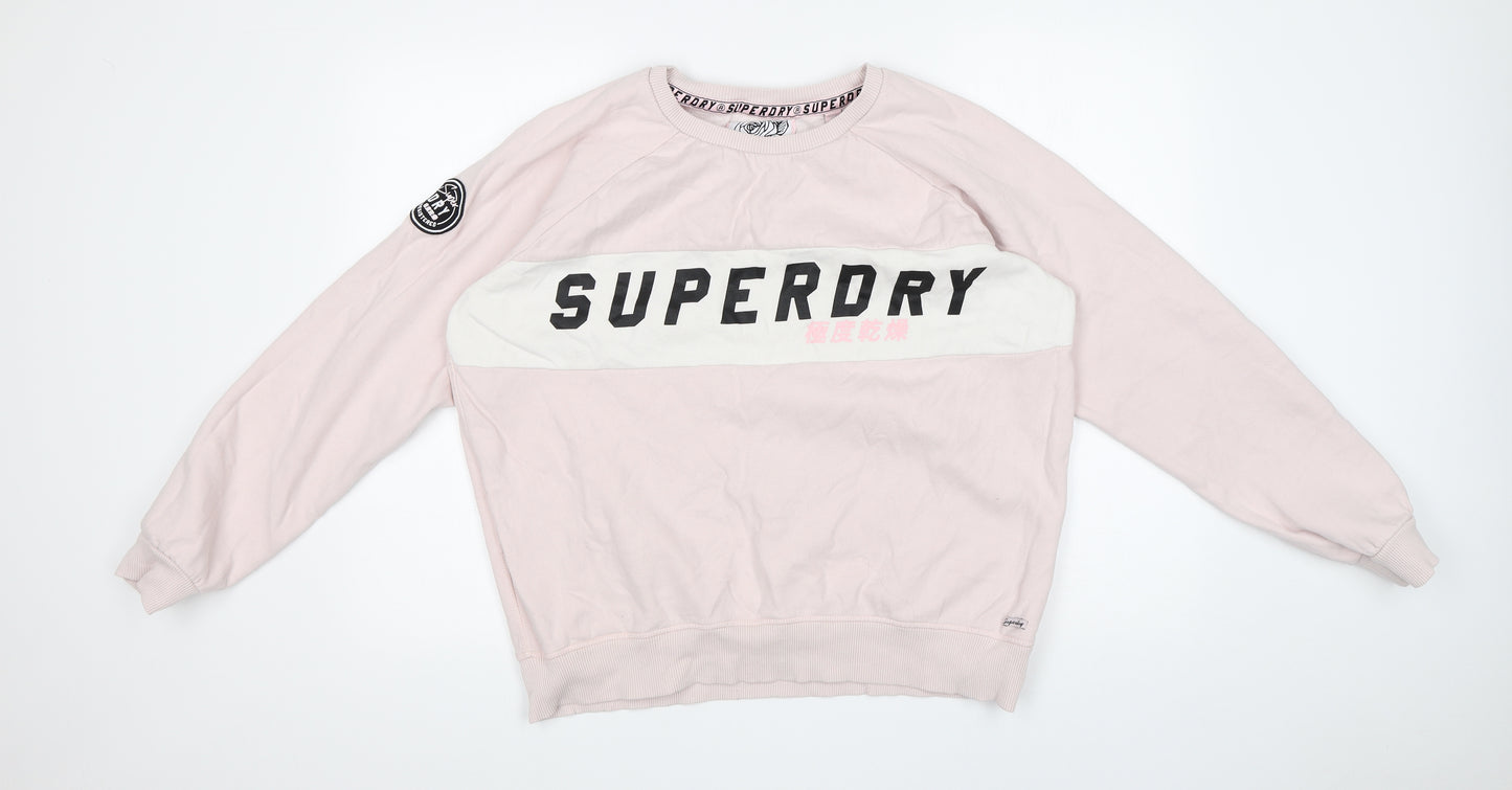 Superdry Womens Pink   Pullover Sweatshirt Size 16