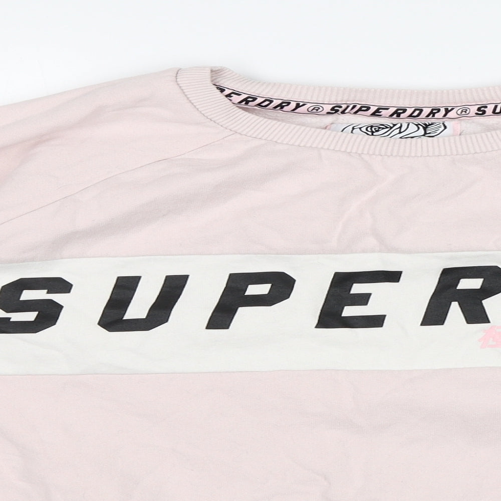 Superdry Womens Pink   Pullover Sweatshirt Size 16