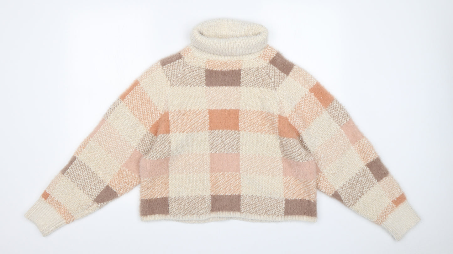 Primark Womens Multicoloured Check  Pullover Sweatshirt Size M