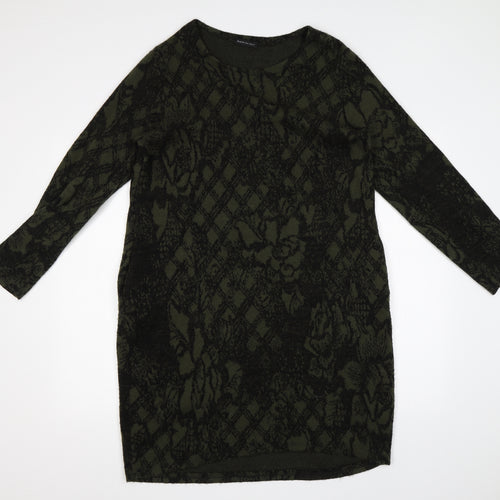 Preworn Womens Green Geometric  Bodycon