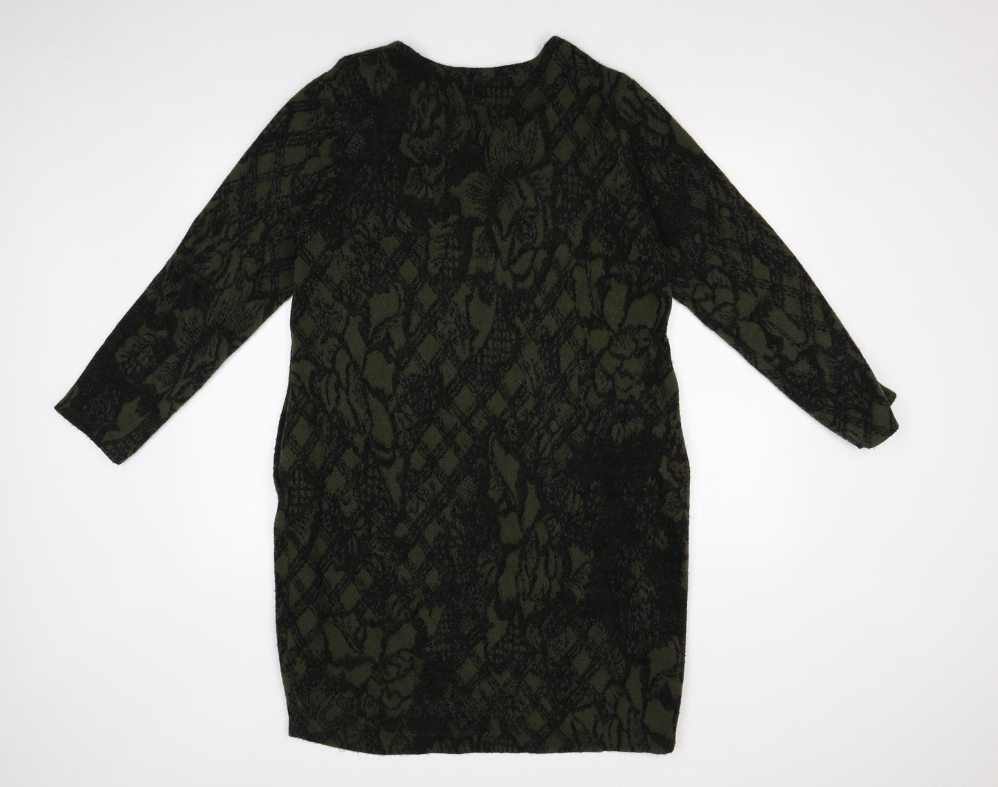Preworn Womens Green Geometric  Bodycon