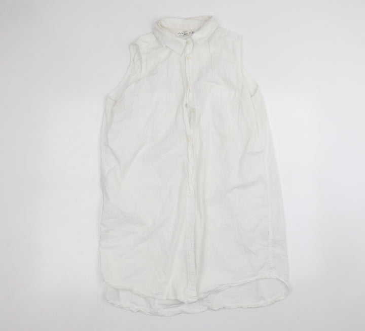 H&M Womens White Basic Button-Up Size 18
