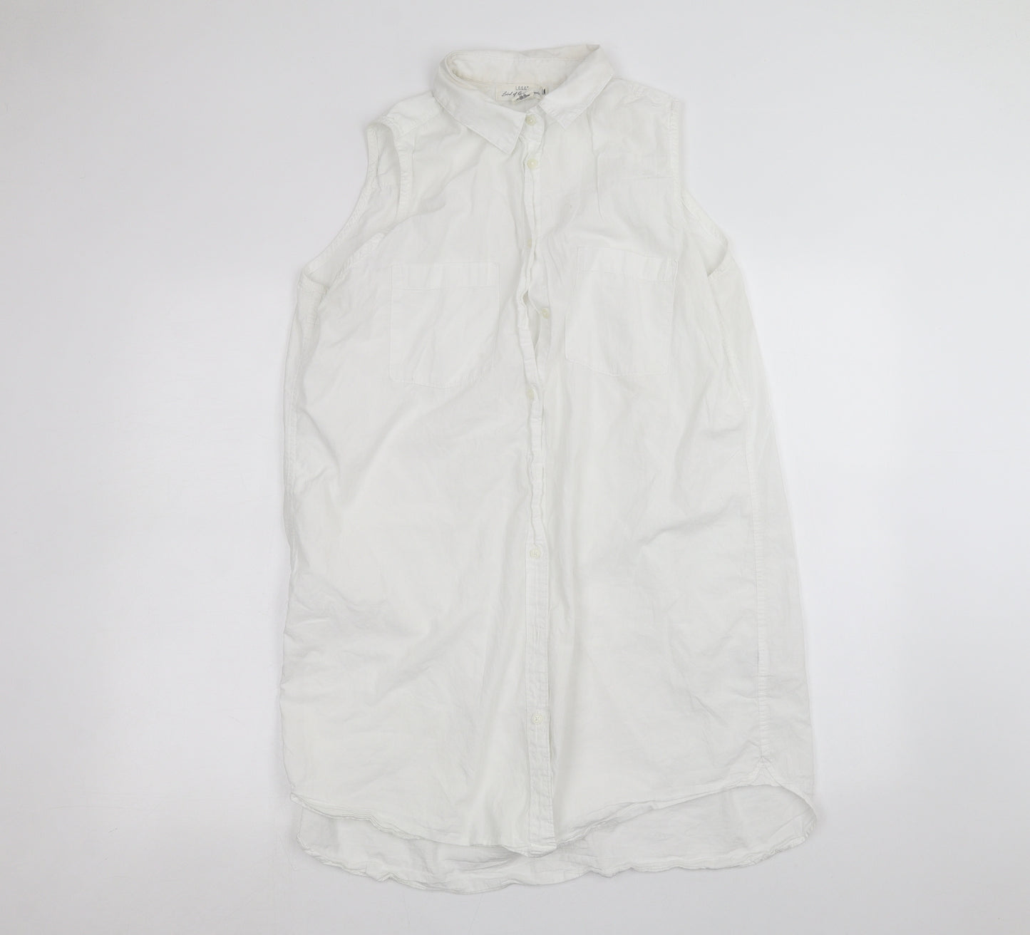 H&M Womens White   Basic Button-Up Size 18