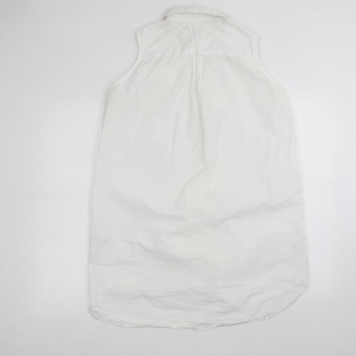 H&M Womens White   Basic Button-Up Size 18