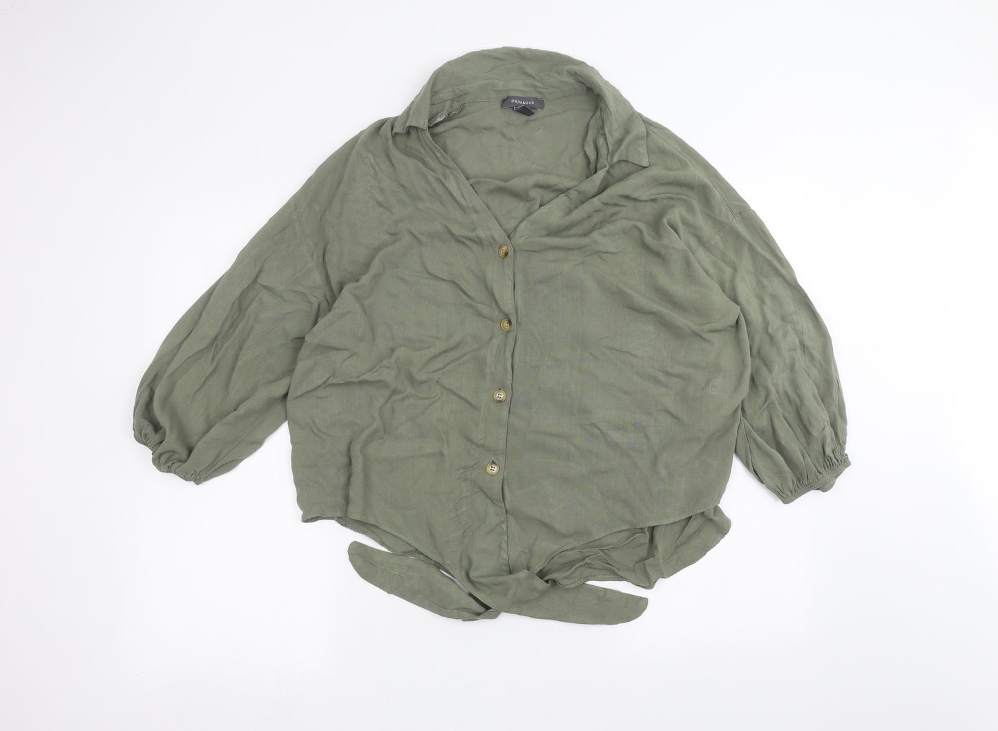 Primark Womens Green   Basic Button-Up Size 20