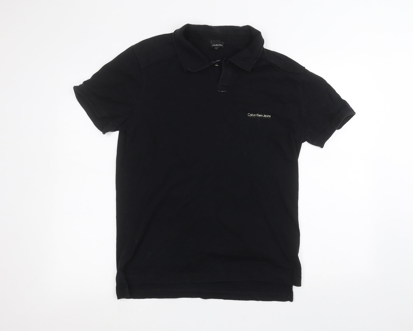Calvin Klein Mens Black    Polo Size L
