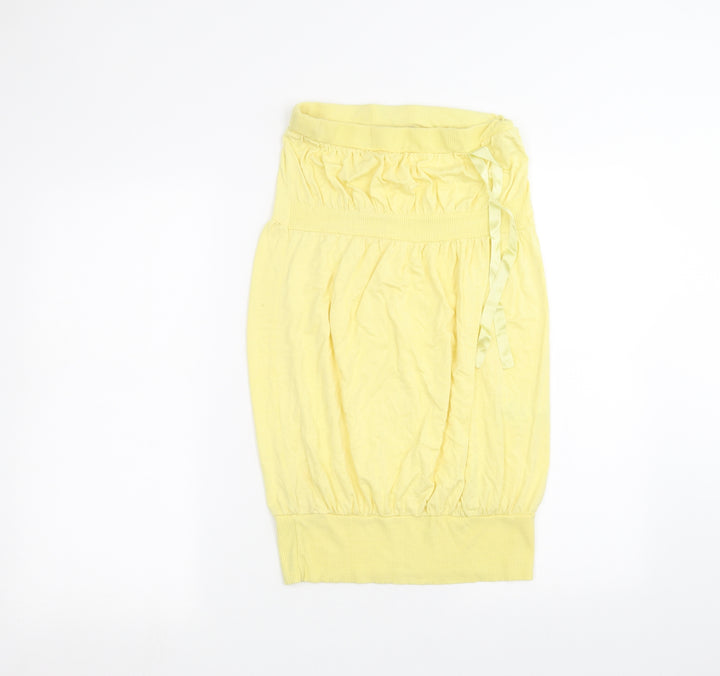 Quiz Womens Yellow A-Line Size 14