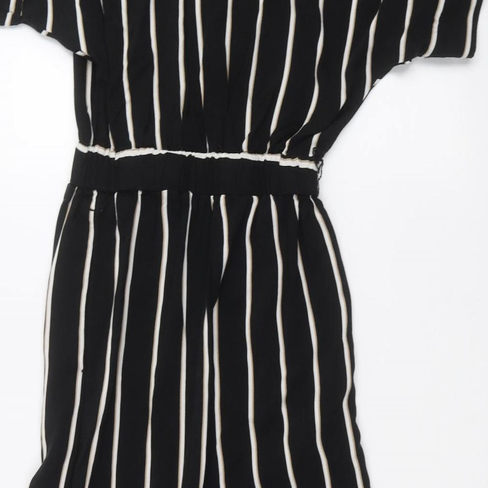 H&M Womens Black Striped  Jumpsuit One-Piece Size 8
