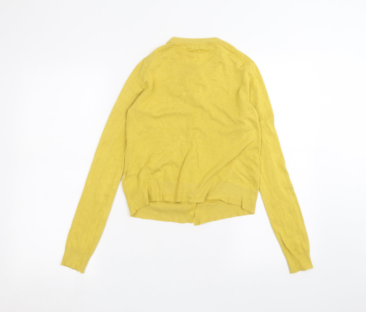 Marks and Spencer Womens Yellow   Cardigan Jumper Size 8