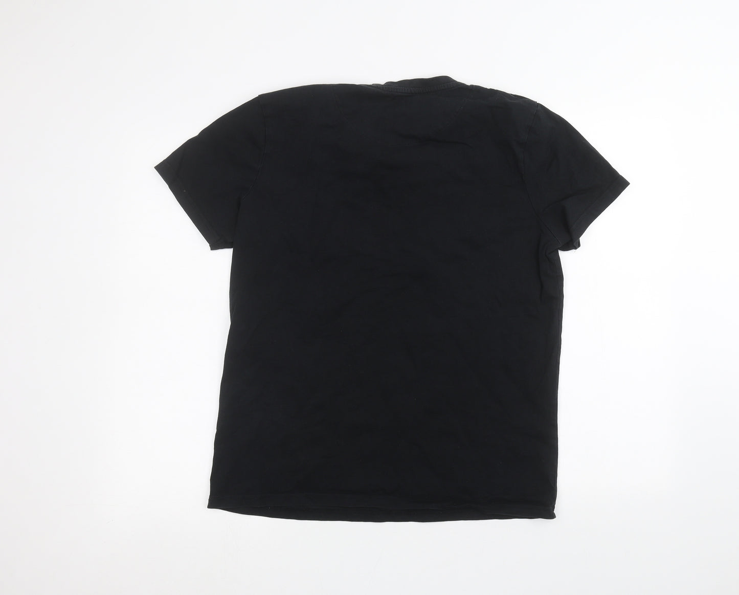 Fluid Mens Black    T-Shirt Size L
