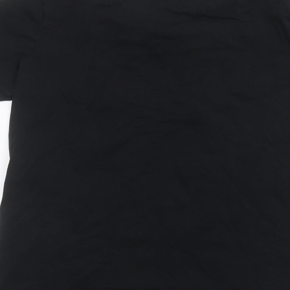 Fluid Mens Black    T-Shirt Size L