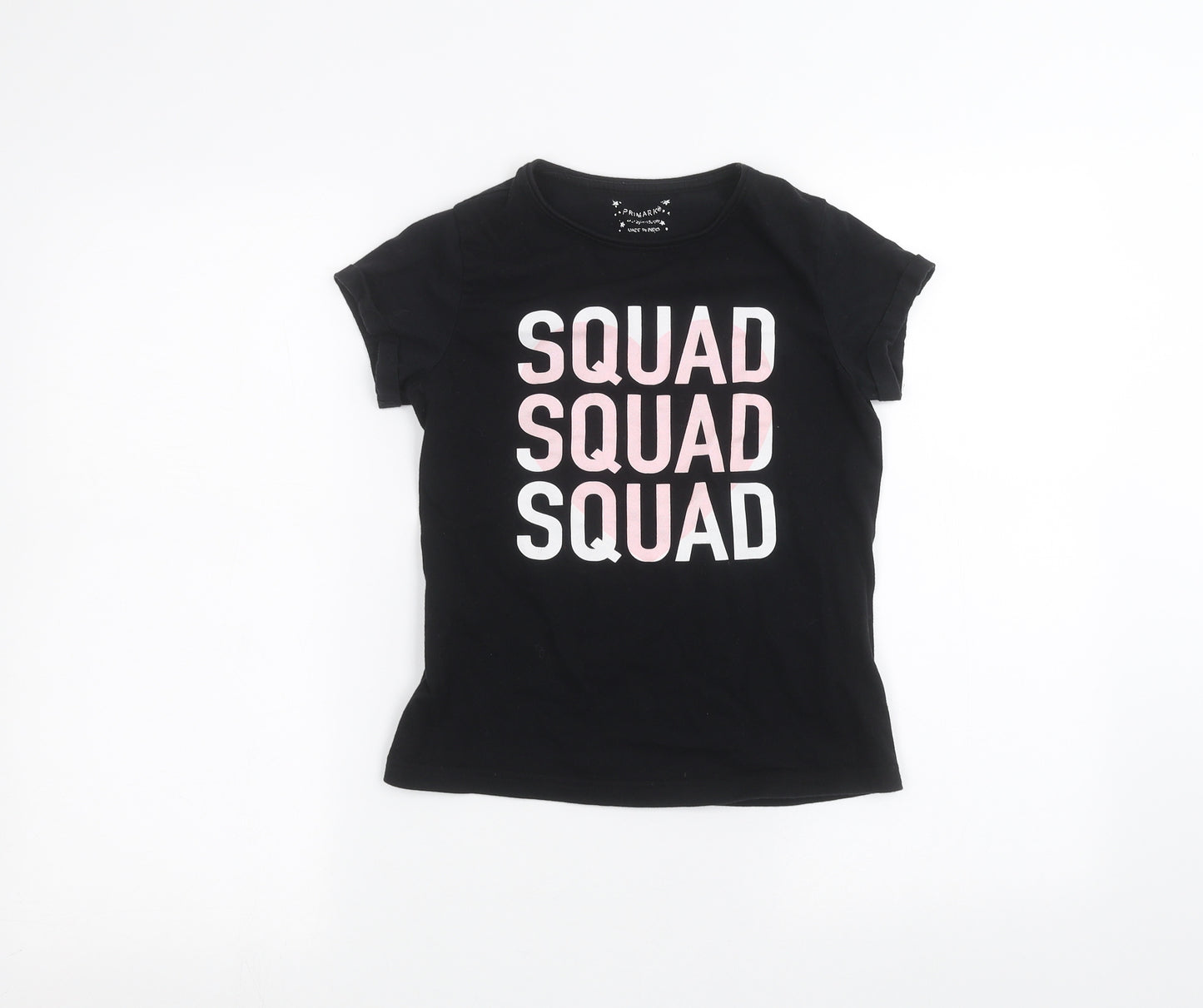 Primark Girls Black   Basic T-Shirt Size 12-13 Years