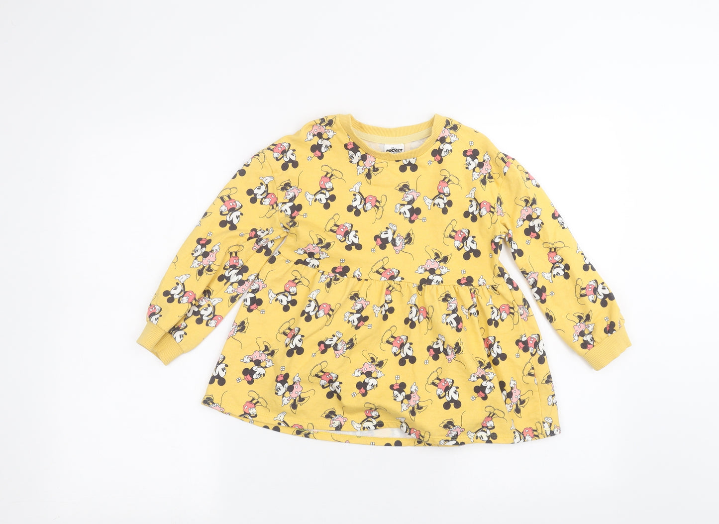 George Girls Yellow   Pullover Jumper Size 5-6 Years  - Disney