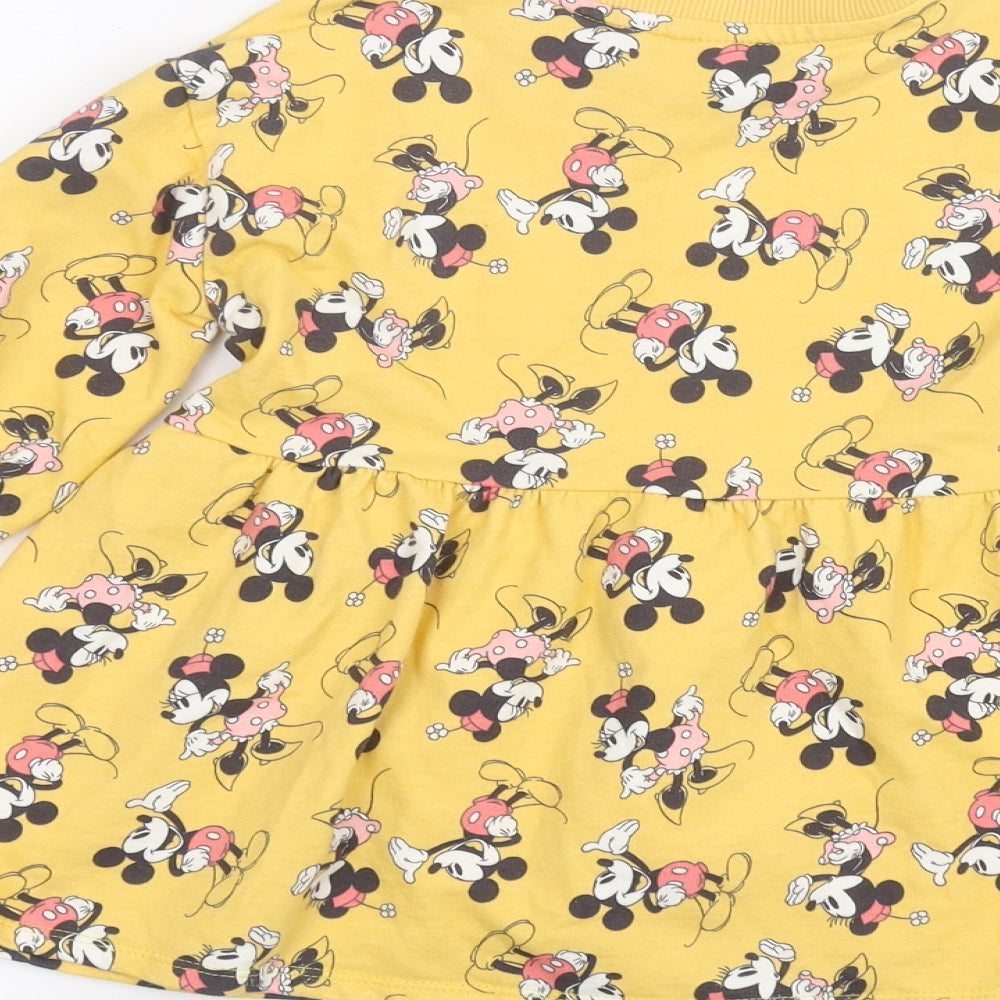 George Girls Yellow   Pullover Jumper Size 5-6 Years  - Disney