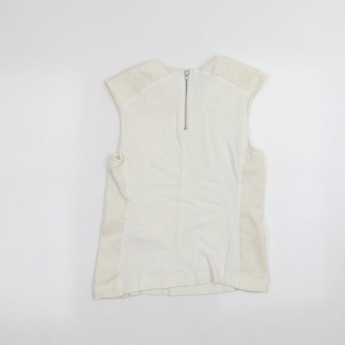 Warehouse Womens White   Basic T-Shirt Size S