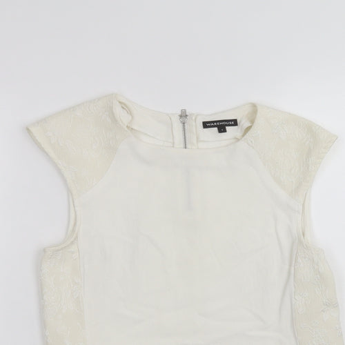 Warehouse Womens White   Basic T-Shirt Size S