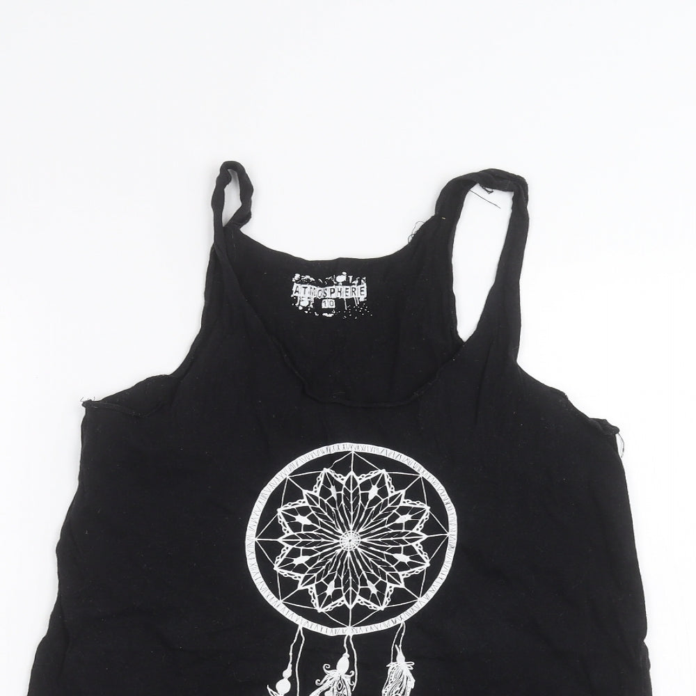 Atmosphere Womens Black   Basic T-Shirt Size 10