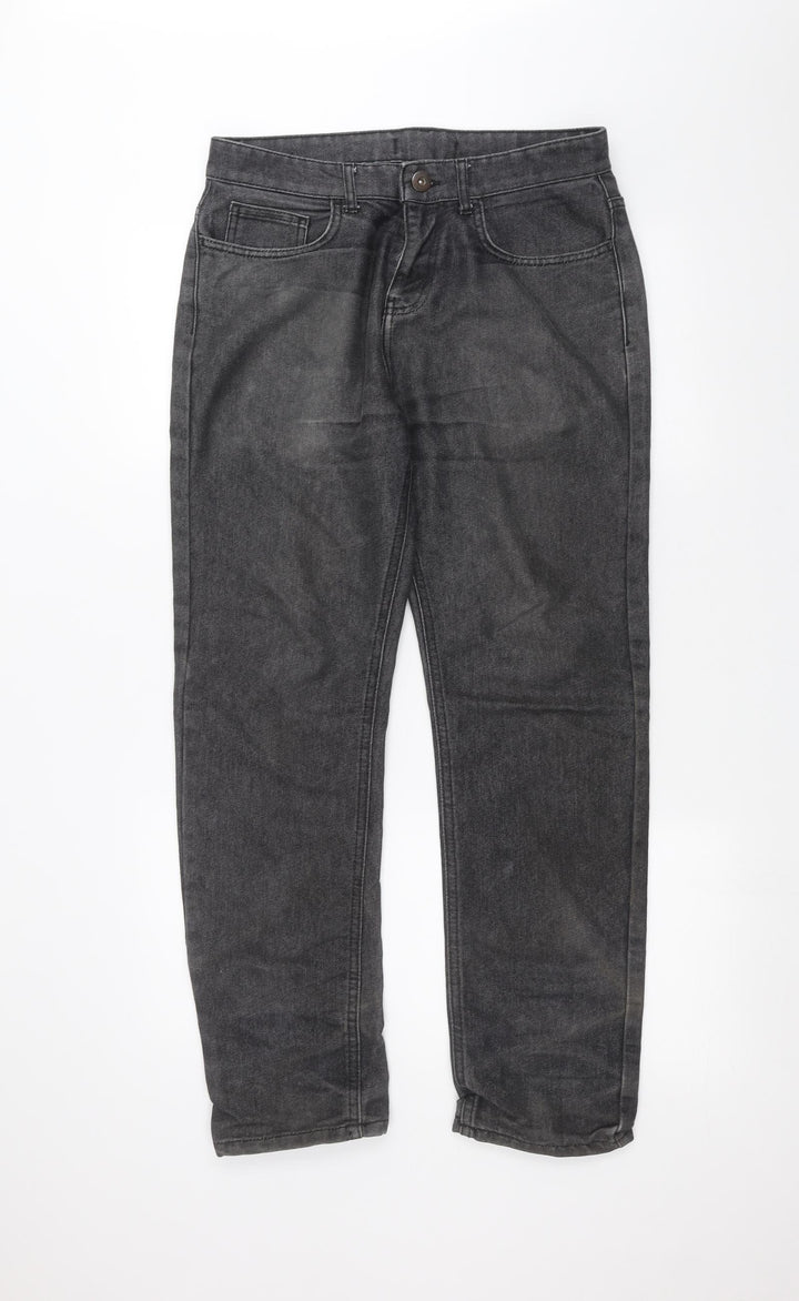Preworn Mens Black Straight Jeans Size 32 in L28 in