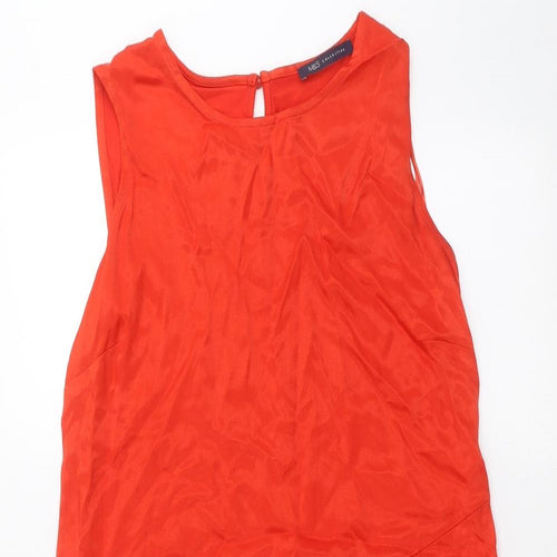 Marks and Spencer Womens Orange   Basic Blouse Size 10