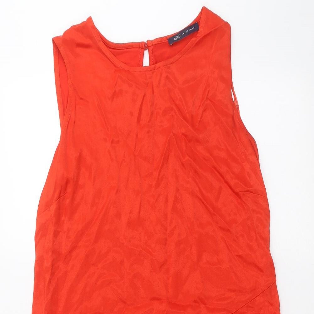 Marks and Spencer Womens Orange   Basic Blouse Size 10