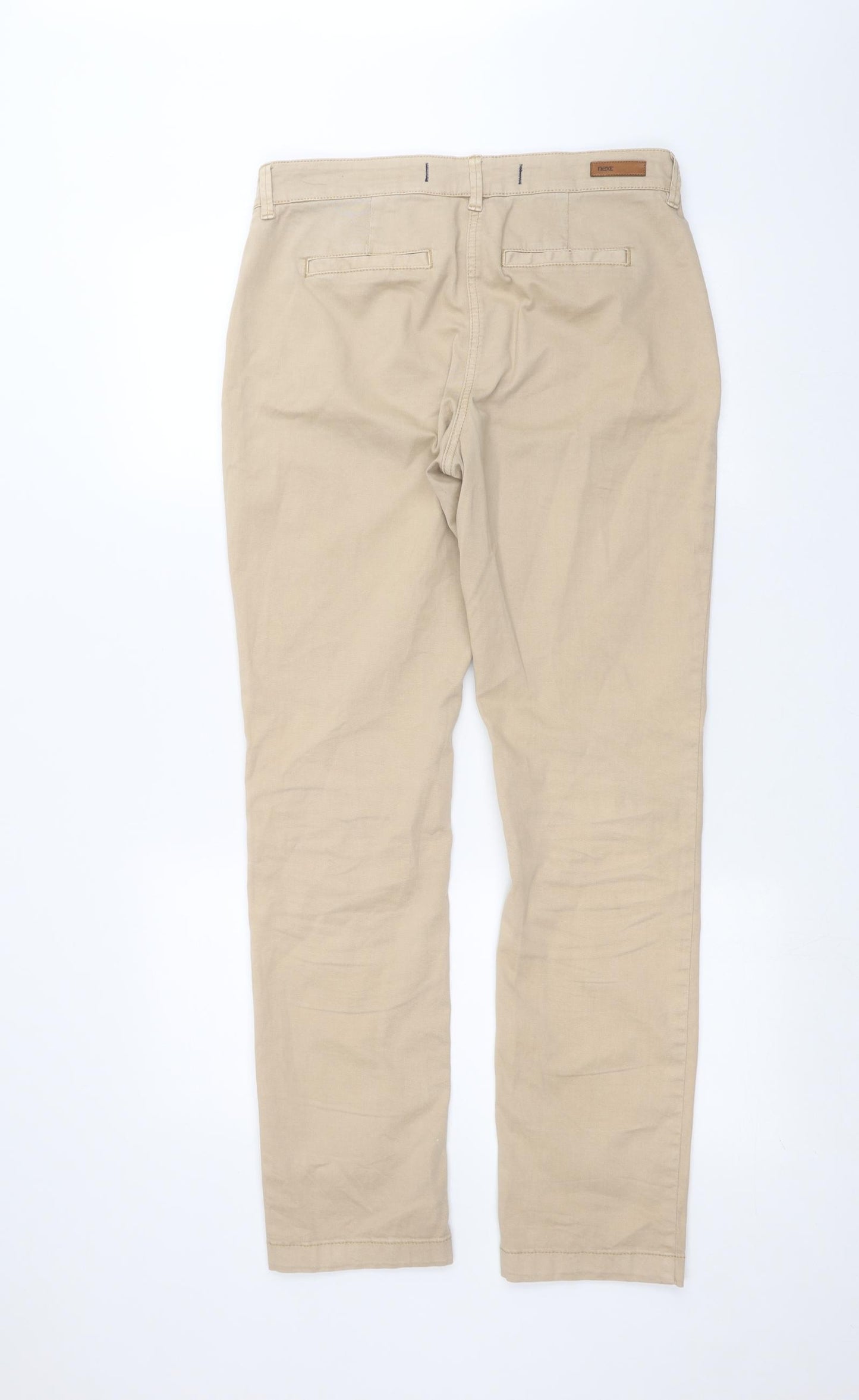 NEXT Womens Brown   Chino Trousers Size 8 L28 in