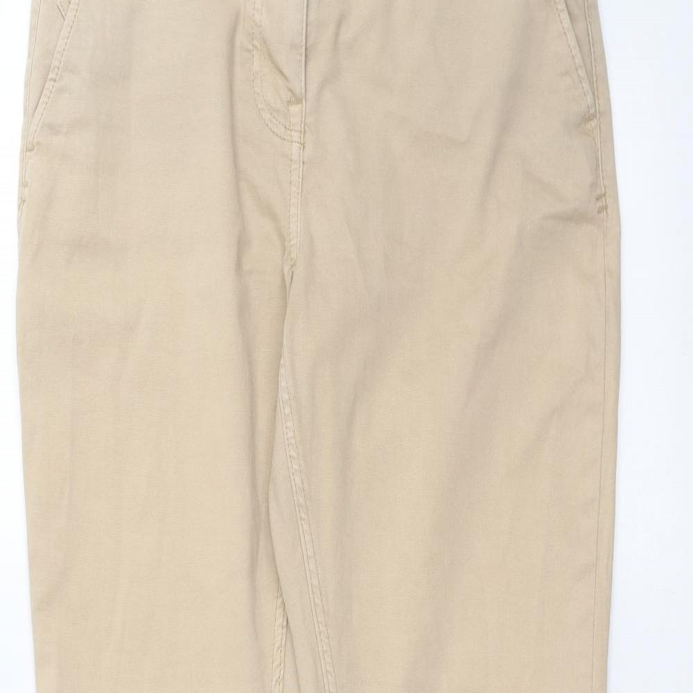 NEXT Womens Brown   Chino Trousers Size 8 L28 in